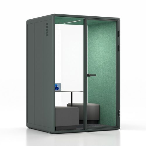 Fortress M soundproof pod in Green Jade finish — hero image